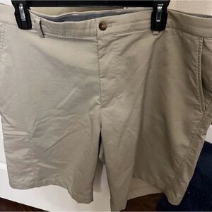 Greg Norman Collection Tan Flat Front Shorts